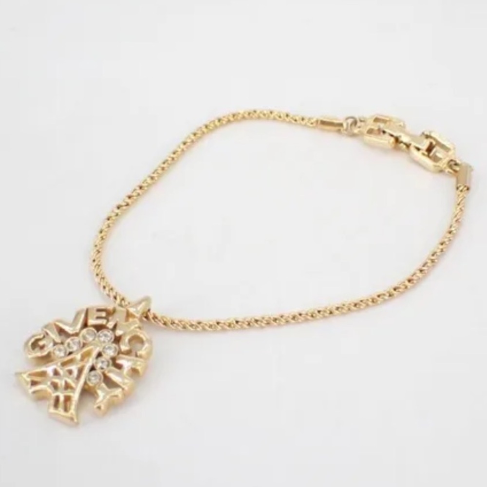 Givenchy Gold Bracelet with Crystal Accents
